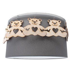 Lampa sufitowa MIŚ 1xE27 szara MILAGRO                 