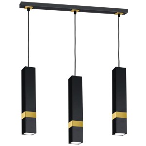 Lampa wisząca VIDAR BLACK/GOLD 3xGU10 MILAGRO                    