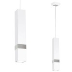 Lampa wisząca VIDAR WHITE/CHROME 1xGU10 MILAGRO              