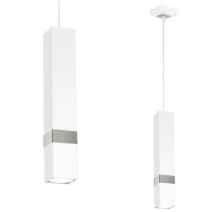 Lampa wisząca VIDAR WHITE/CHROME 1xGU10 MILAGRO              