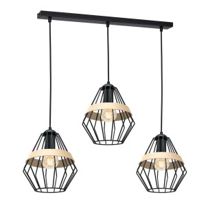 Lampa wisząca CLIFF BLACK 3xE27 MILAGRO                              