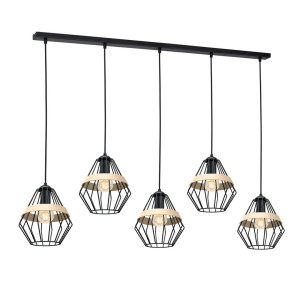 Lampa wisząca CLIFF BLACK 5xE27 MILAGRO                               