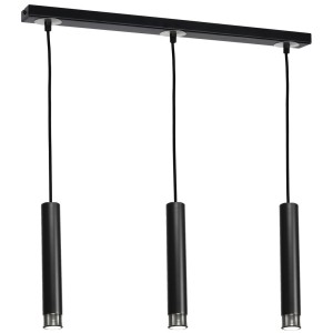Lampa wisząca DANI BLACK/CHROME 3xGU10 MILAGRO               
