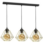 Lampa wisząca LUPO BLACK/GOLD 3xE27 MILAGRO                  