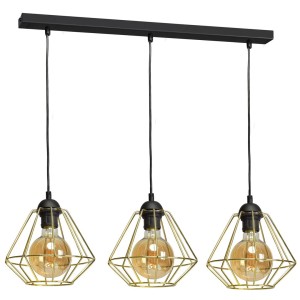 Lampa wisząca LUPO BLACK/GOLD 3xE27 MILAGRO                  