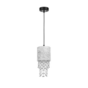 Lampa ALMERIA SILVER/BLACK 1xE27 MILAGRO          