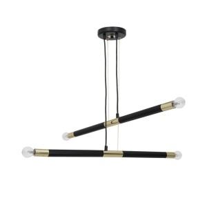 Lampa wisząca BASTONE BLACK/GOLD 4xE14 MILAGRO                
