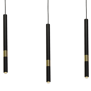 Lampa wisząca MONZA BLACK/GOLD 3xG9 8W MILAGRO                   