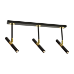 Lampa sufitowa MONZA BLACK/GOLD 3xG9 8W MILAGRO                