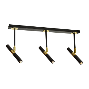 Lampa sufitowa MONZA BLACK/GOLD 3xG9 8W MILAGRO                