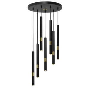 Lampa wisząca MONZA BLACK/GOLD 7xG9 8W MILAGRO                  