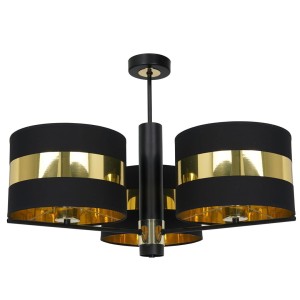 Lampa sufitowa PALMIRA BLACK/GOLD 3xE27 6OW II MILAGRO        