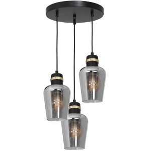 Lampa wisząca RICHMOND BLACK/GOLD 3xE27 koło MILAGRO    