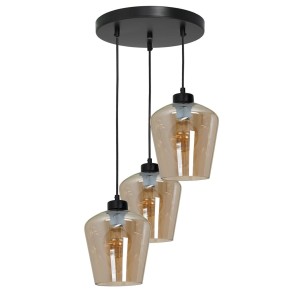 Lampa wisząca SANTIAGO AMBER 3xE27 II MILAGRO                         
