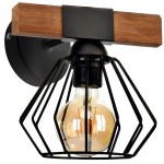 Kinkiet ULF BLACK/WOOD 1xE27 60W MILAGRO                         