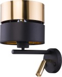 Kinkiet HILTON 2PŁ czarny/złoty TK LIGHTING