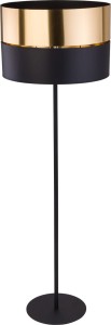 Lampa podłogowa HILTON 1PŁ czarna/złota  TK LIGHTING  