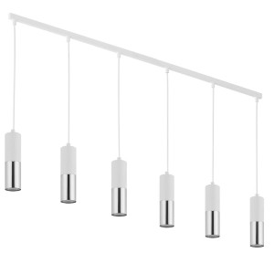 Lampa wisząca ELIT 6 biała/srebrna TK LIGHTING               