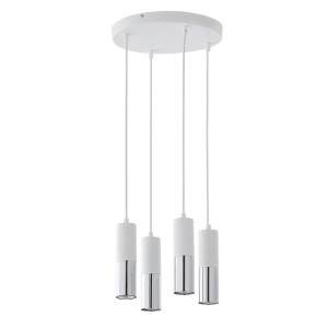 Lampa wisząca ELIT 4 biała/srebrna TK LIGHTING               