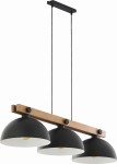 Lampa wisząca OSLO 3 sosna/czarna TK LIGHTING         