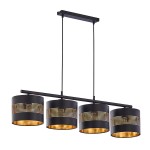 Lampa wisząca TAGO 4 czarny/złoty TK LIGHTING          
