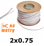 Przewód montażowy 2x0,75mm² biały 
