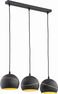 Lampa wisząca YODA 3 czarna/złota TK LIGHTING            