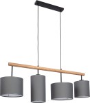 Lampa wisząca DEVA 4 beton/sosna TK LIGHTING      