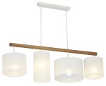 Lampa wisząca DEVA 4 biała/sosna TK LIGHTING       