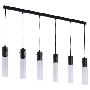 Lampa wisząca LOOK 6 czarna/grafit TK LIGHTING   