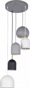 Lampa wisząca TEMPRE 5 czarna/szara/biała TK LIGHTING      