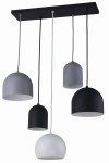 Lampa wisząca TEMPRE 5 czarna/szara/biała II TK LIGHTING      