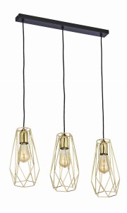 Lampa wisząca LUGO 3 złota/czarna TK LIGHTING     