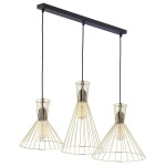 Lampa wisząca SAHARA 3 czarna/złota TK LIGHTING   