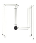 Lampa wisząca FLUSSO WALL 6 czarna KING HOME