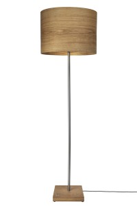 Lampa podłogowa LEA SILVER OAK drewniana