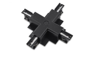 Złącze X do szyny montażowej GIPS czarne AZZARDO