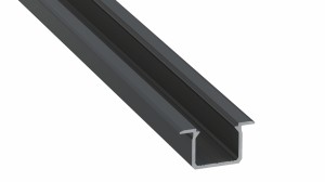 Profil aluminiowy do TAŚM LED typ U czarny 1m Lumines