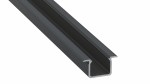 Profil aluminiowy do TAŚM LED typ U czarny 2m Lumines
