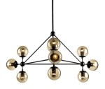 Lampa wisząca PLANETARIO 10 czarna KING HOME