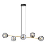 Lampa sufitowa GRAVITY 6 czarny-złoty EMIBIG