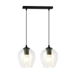 Lampa sufitowa ISTAR 2 czarna-transp. EMIBIG