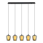 Lampa wisząca KESO 5x5W czarna YASKR