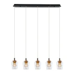 Lampa wisząca TASA 5x5W czarna YASKR