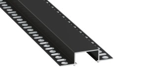 Profil do TAŚM LED typ HIRO do PŁYT GK czarny 3m LUMINES