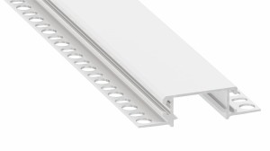 Profil do TAŚM LED typ ZATI do PŁYT GK biały 1m LUMINES