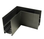 Łącznik natynkowy kątowy horyzontalny GENESIS typ L czarny