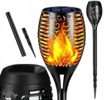 Oprawa solarna Pochodnia Efekt Płomień Latarnia