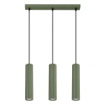 Lampa wisząca KARBON 3L zielony oliwkowy SOLLUX