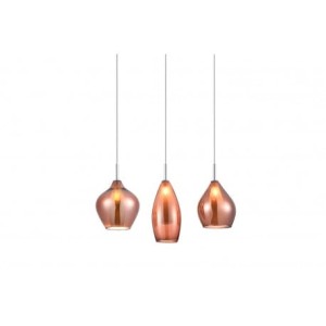 Lampa wisząca AMBER MILANO 3 copper AZZARDO